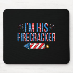 His Firecracker 4th Of July Cute Matching Couple W Mouse Pad