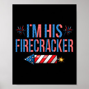 His Firecracker 4th Of July Cute Matching Couple W Poster