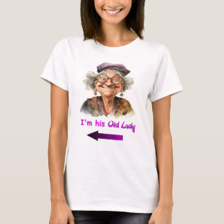 His funny Old Lady t-shirt