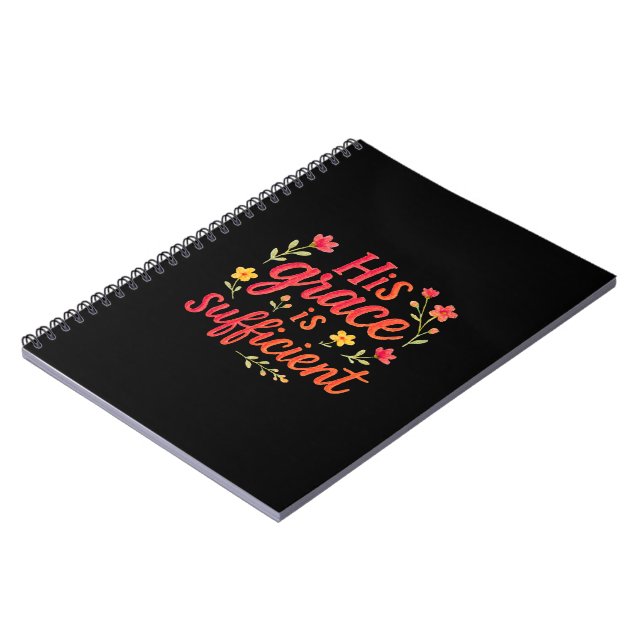 His Grace is Sufficient Notebook (Left Side)