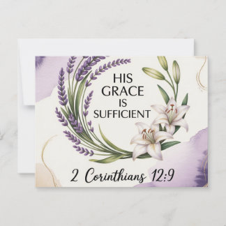 His Grace Is Sufficient Postcard