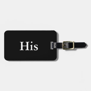 His - Half of His and Hers luggage tag for him