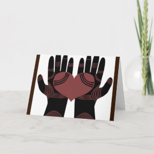 His hands are healing hands greeting card