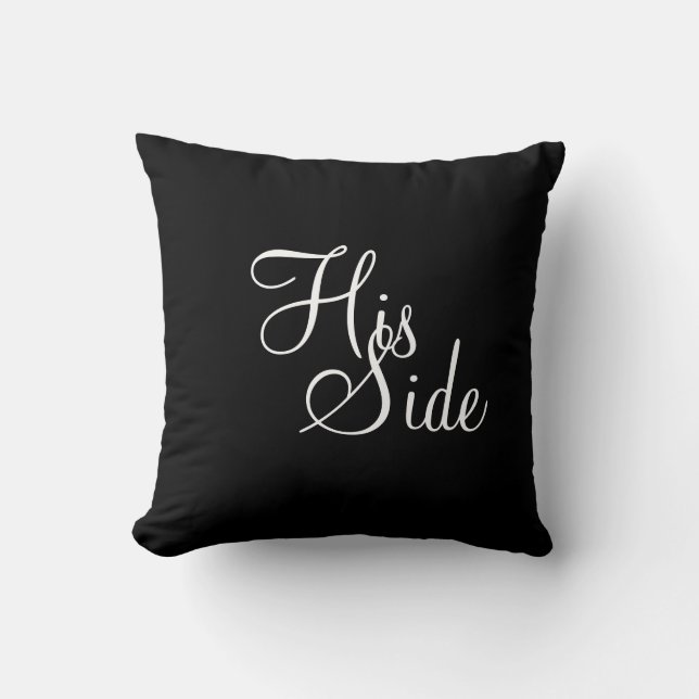 His & Her Brand Throw Pillows-Nicholas Nichole Cushion (Front)