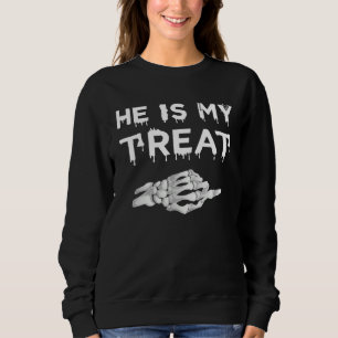 His Her Matching Halloween Costume Women  Couples Sweatshirt