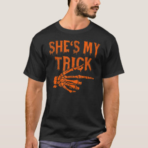 His Her Matching Halloween Costume Women Couples T-Shirt