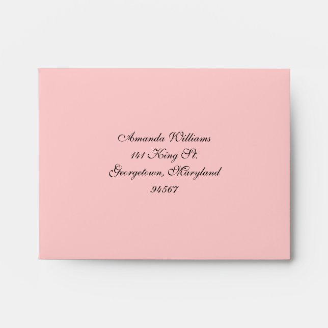 His & Her Monogram Wedding RSVP Envelope (Front)