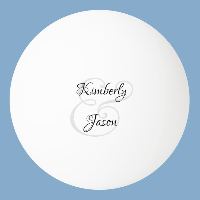 His & Her Script Names, Black & Grey Ping Pong Ball (Creator Uploaded)