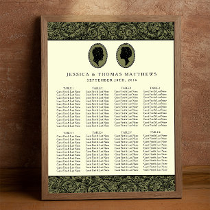 His & Hers Art Deco Silhouette Wedding Collection Poster