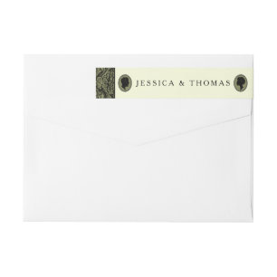 His & Hers Art Deco Silhouette Wedding Collection Wrap Around Label