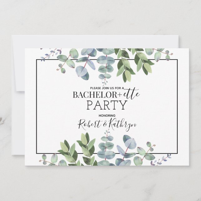 His & Hers Bachelorette Party Foliage Invitation (Front)
