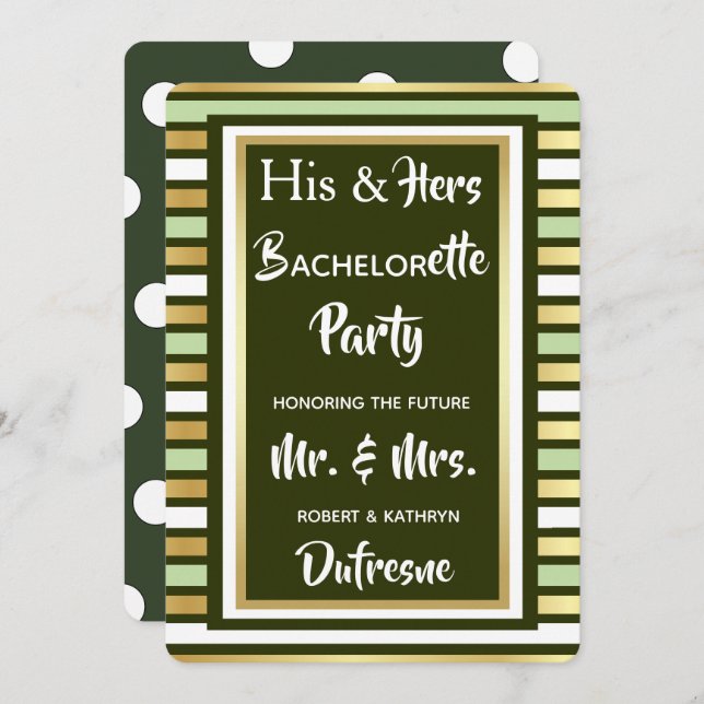 His & Hers Combined Party Invitation (Front/Back)