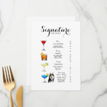 His Hers Ours and the Dog Signature Drinks Wedding