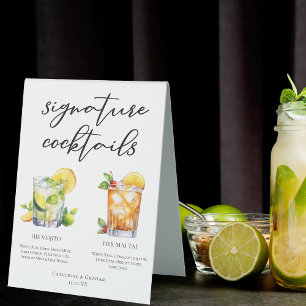 His Hers Rum Signature Cocktails Wedding Menu