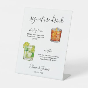 His & Hers Signature Drink Sign Template,