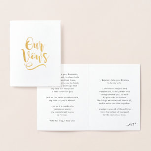 His & Hers Vows Foil Card