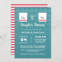 His & His | Blue & Red Gay Couple's Shower