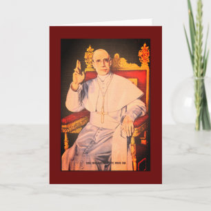 His Holiness Pope Pius XII - Catholic Church Card