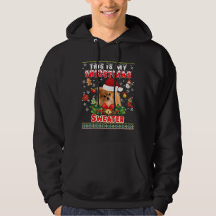 His Is My Christmas Sweater Pomeranian Dog Ugly Me