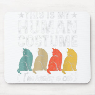 His Is My Human Costume I M Really A Cat Retro Hal Mouse Pad