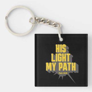 His Light, My Path - Psalm 119:105 Key Ring