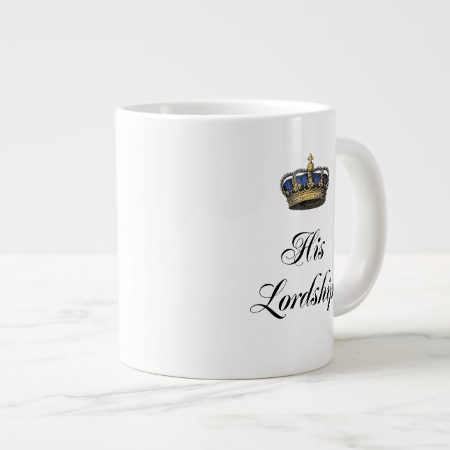 His Lordship Large Coffee Mug (Front Right)