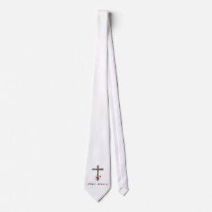 His Love christian cross Neck Tie