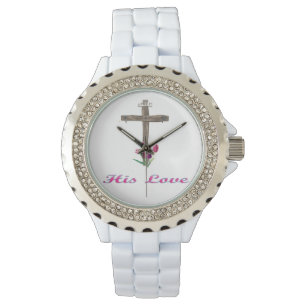 His Love christian cross Wrist Watch