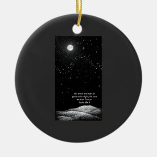 His Love Endures Forever – Psalm 136:9 Ornament