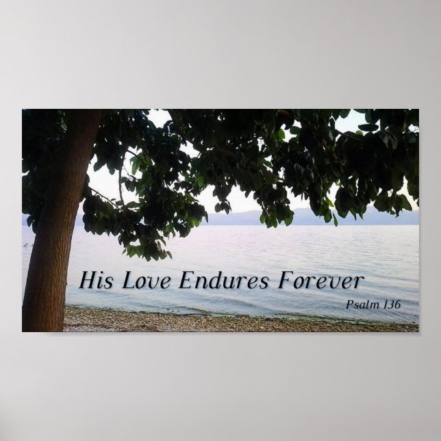 His Love Endures Forever Psalm 136  Poster (Front)