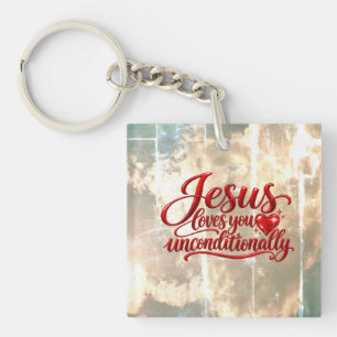 His love is Unconditional Key Ring