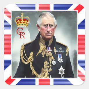 His Majesty King Charles III   Square Sticker