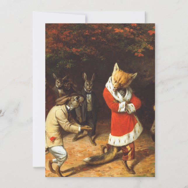 His Majesty Receives By William Holbrook Beard Invitation (Front)