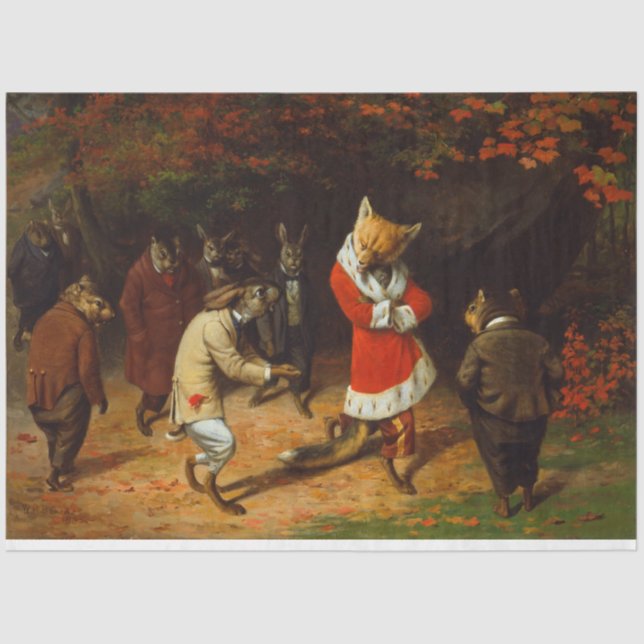 His Majesty Receives (by William Holbrook Beard) Tissue Paper (Front)