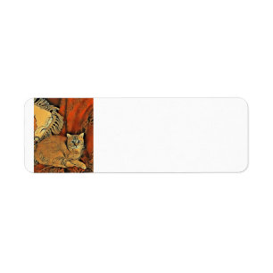 His Majesty - Tabby painting Return Address Label