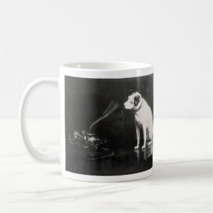 His Master's Voice Black and White Vintage Coffee Mug