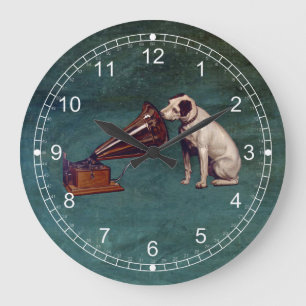 His Master's Voice Father's Day Large Clock