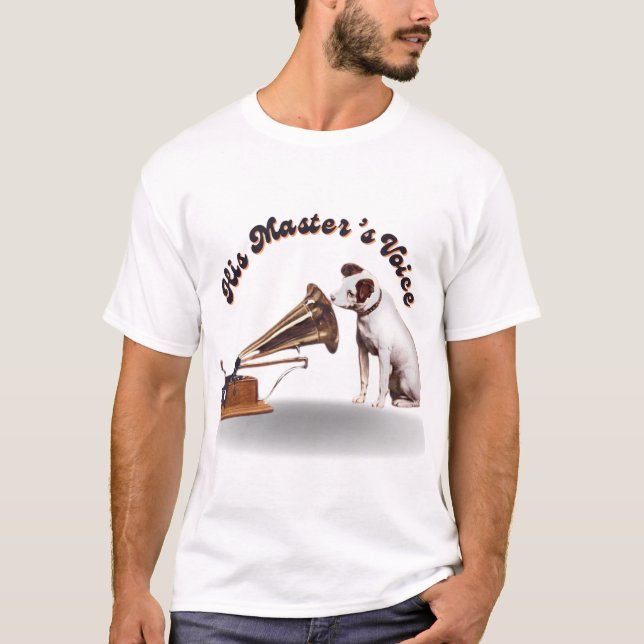 His Master's Voice in Script T-Shirt (Front)
