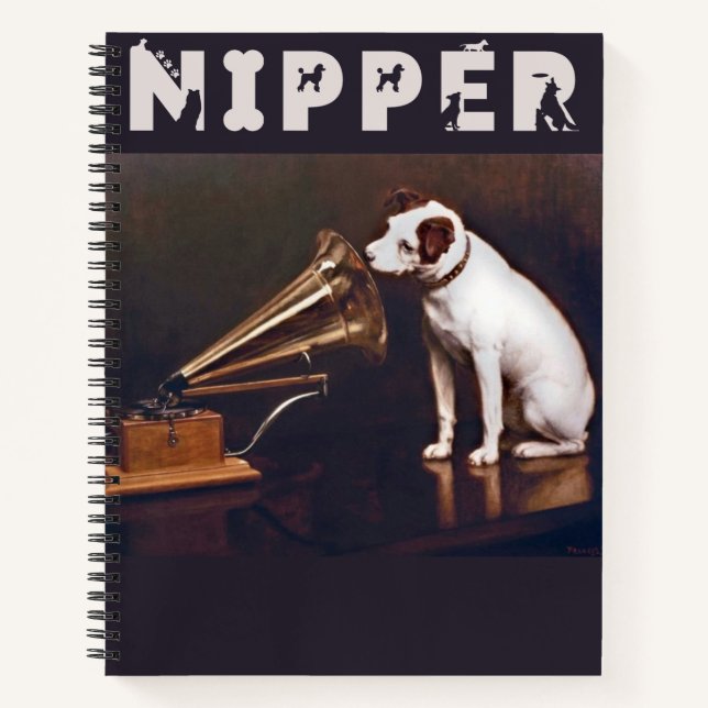 His Master's Voice Nipper The Dog Notebook (Front)