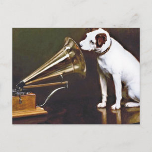 His Master's Voice Nipper The Dog Postcard