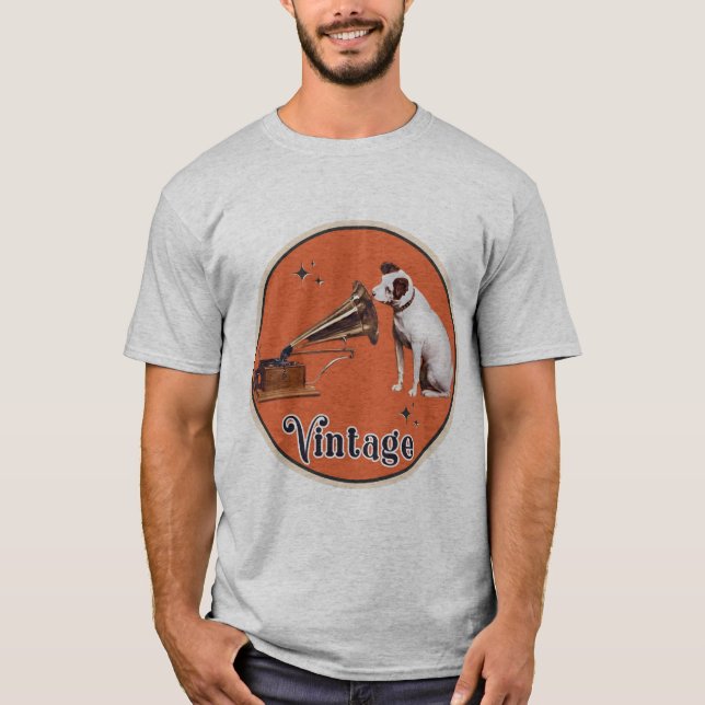 His Master's Voice Nipper the RCA Victor Dog T-Shirt (Front)