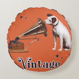 His Master's Voice RCA Victor  Round Cushion