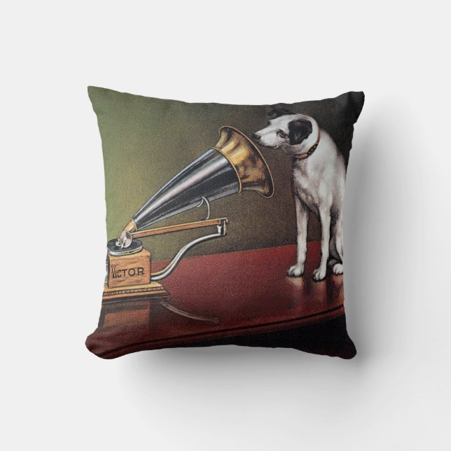 His Master's Voice Vintage Colour Cushion (Front)