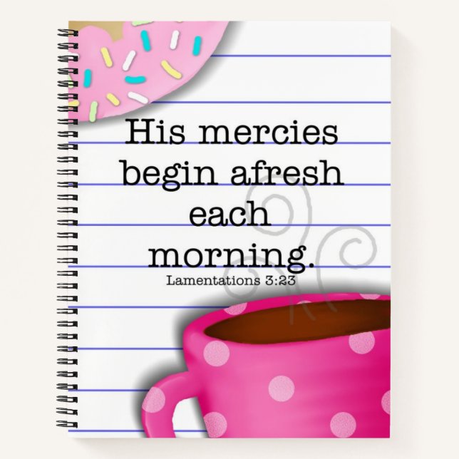"His Mercies" 8.5"x11" Inspirational Journal (Front)