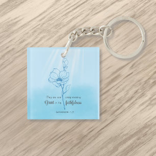 His mercies are new every morning Bible verse Key Ring