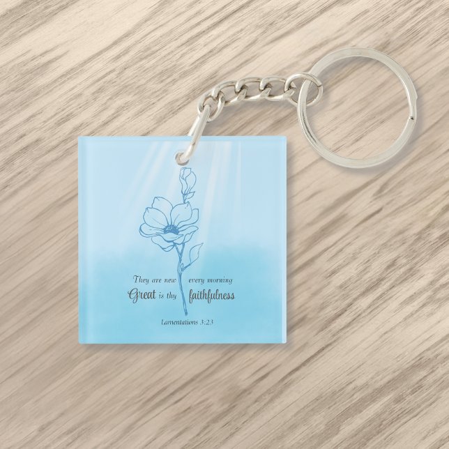 His mercies are new every morning Bible verse Key Ring (Creator Uploaded)