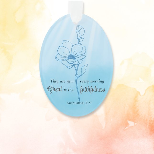 His mercies are new every morning Bible verse Ornament (Creator Uploaded)
