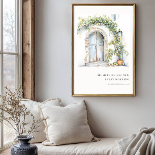 His Mercies are New Every Morning Bible Verse Poster