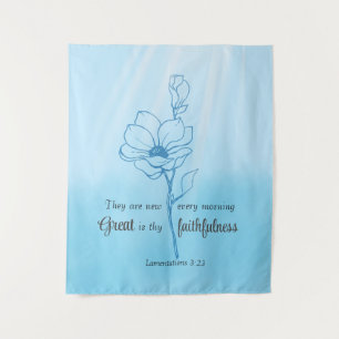 His mercies are new every morning Bible verse Tapestry