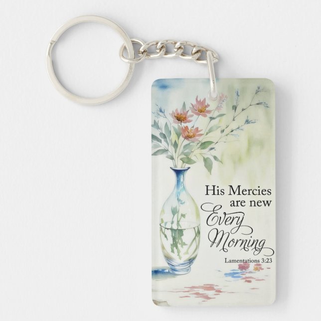 His mercies are new every morning key ring (Front)